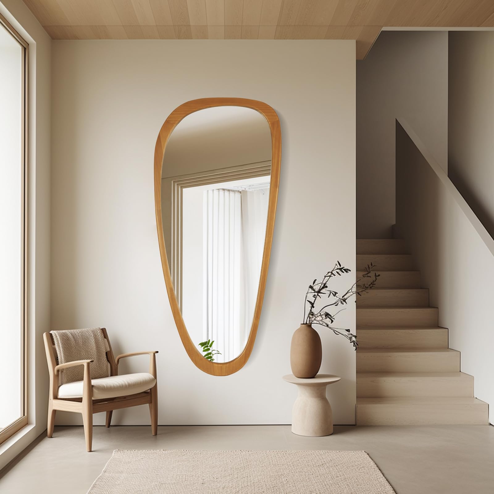 Asymmetrical Mirror, Irregular Mirror Full Length, Boho Wall Mirrors