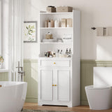 73.2'' Tall Bathroom Storage Cabinets with Doors and Drawer & Shelves