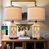 23.5" Touch Table Lamps Set of 2 Farmhouse Bedside Lamps