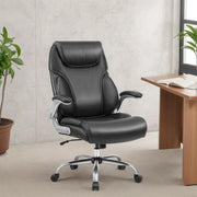 High Back Leather Executive Chair Adjustable Tilt Angles Swivel Office Desk Chair with Thick