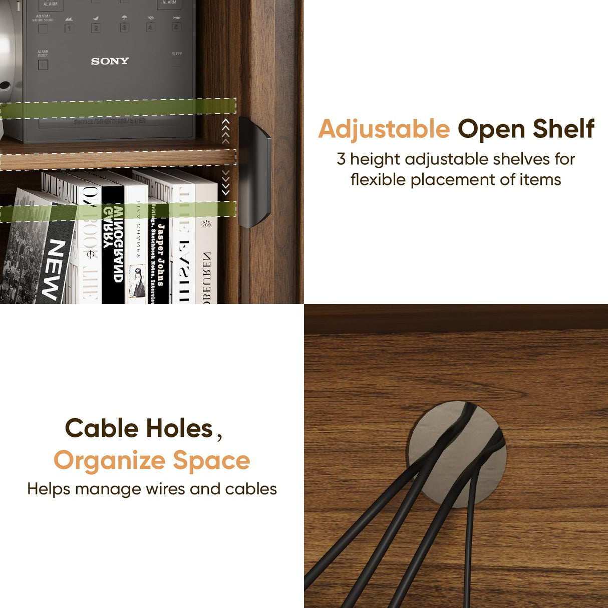 53" Fluted TV Stand for TVs up to 60"