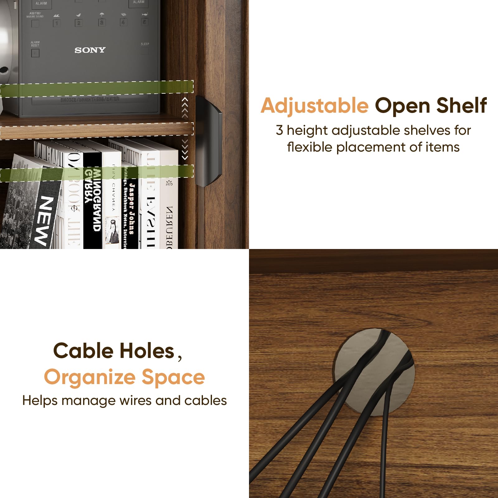 53" Fluted TV Stand for TVs up to 60"