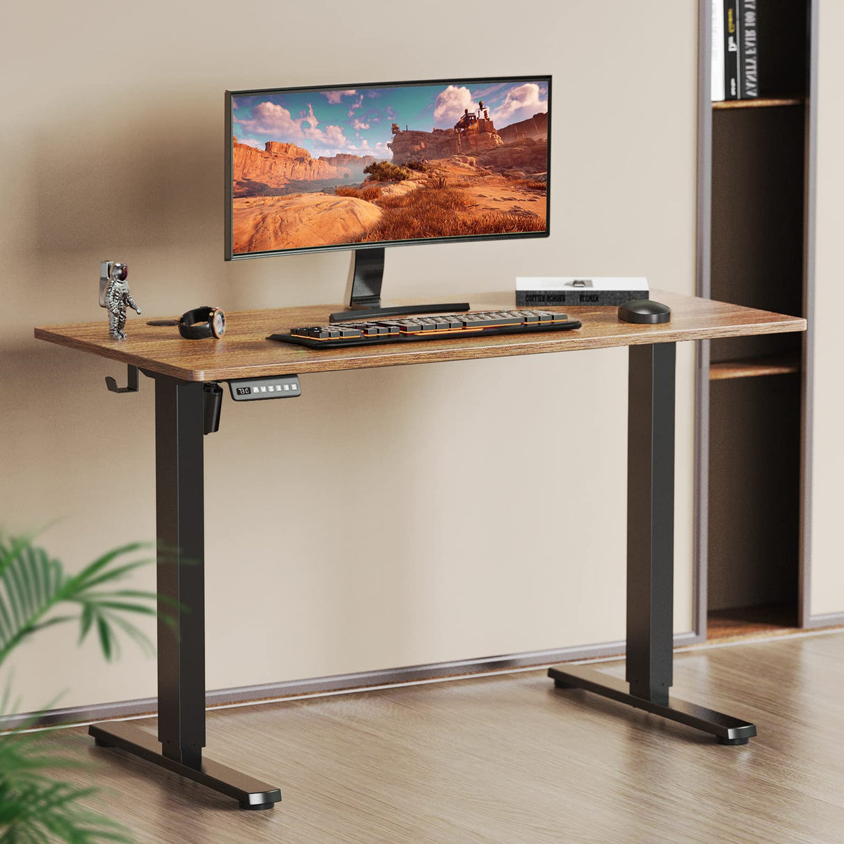 48 x 24in Adjustable Height Electric Standing Computer Home Office Desk Ergonomic Workstation