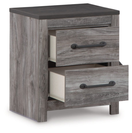 Bronyan 2 Drawer Nightstand,  Gray