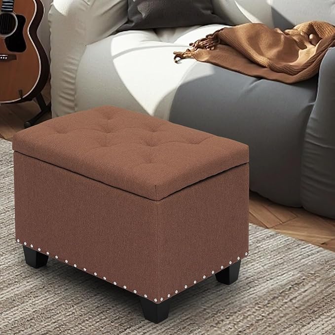 Rectangular Storage Ottoman, 24" Bench Ottoman Storage