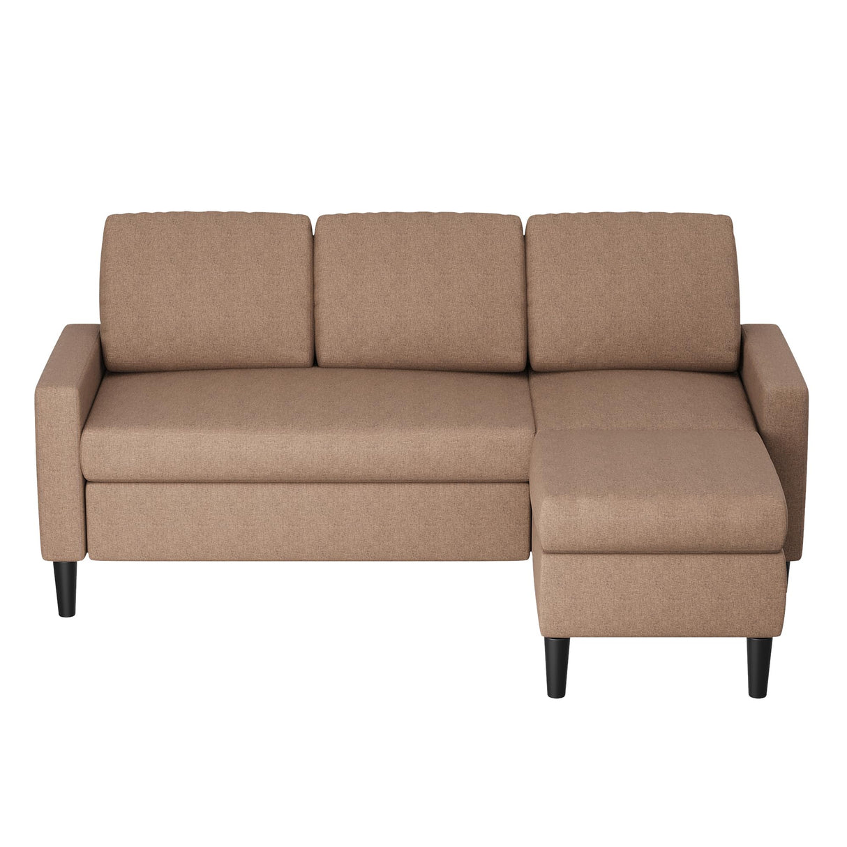 74" Convertible Sectional Sofa Couch, Small 3-Seat L-Shaped Sofa