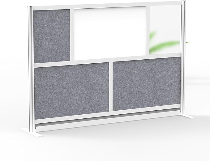 Modular Wall | Room Divider with Whiteboard, Sound Dampening, & Frosted Acrylic Panels