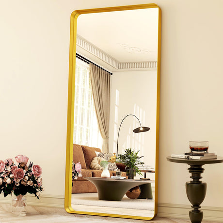 71" x 30" Full-Length Mirror - Gold Deep Framed Floor Mirror