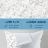 Goose Feather Down Pillows, Bed Pillows for Sleeping