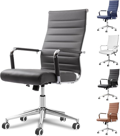 Office Desk Chair, Ergonomic Leather Modern Conference Room Chairs