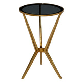 Modern Aluminum Accent, Side Table 16" x 16" x 24", Gold