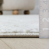 Cream Area Rug 6' x 9' - Textured Weave Design