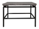 Furniture Rectangular Coffee Table – Grey Sedona Finish, Solid Mango Slab Top