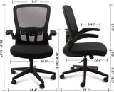 Desk Chairs with Wheels, Ergonomic Mesh Office Chair Adjustable Height