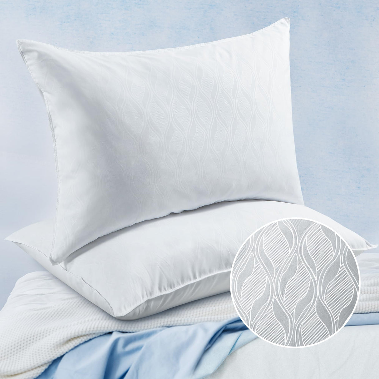 Goose Feathers Down Pillows, Hotel Collection Standard Pillows for Sleeping