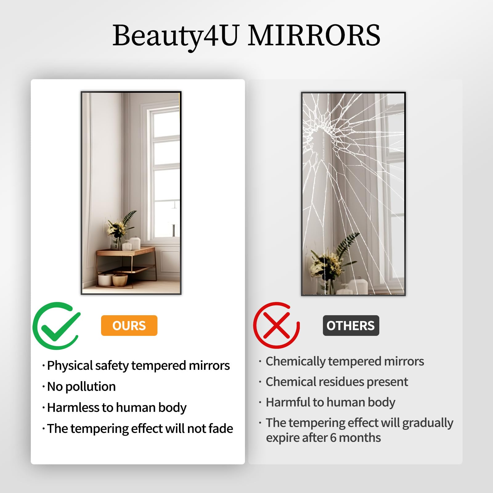 Round Mirror, Black Round Mirror 24 inch, Round Wall Mirror Metal Frame,