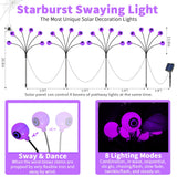 Set of 4 Solar Halloween Decorations, 8 modes Halloween Solar Swaying Garden Lights