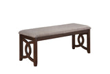 Gia Upholstered Dining Bench, Cherry Brown