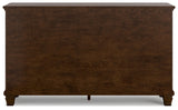 Danabrin Traditional 7 Drawer Dresser for Bedroom, Dark Brown