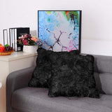 2 Pcs 3D Flowers Throw Pillow Cover, Romantic Decorative Satin Cushion Cover