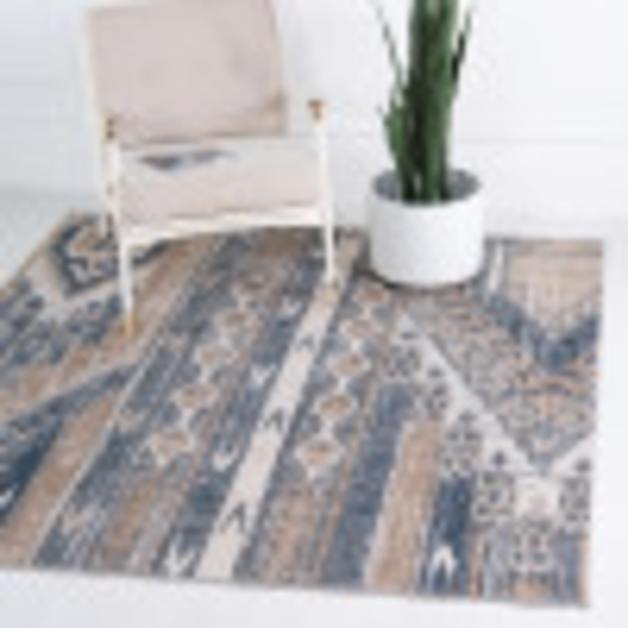 Portland Collection Southwestern Inspired Striped Tone-on-Tone Area Rug