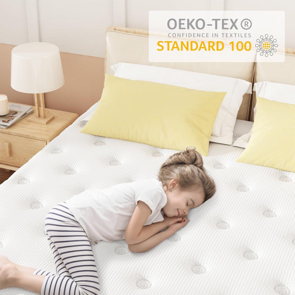 King Size Mattress, 14 Inch Hybrid Mattress in a Box, Pillow Top Bed Mattress