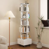 Rotating Bookshelf, 360° Rotating 5 Tier Floor Standing Bookcase Storage Rack