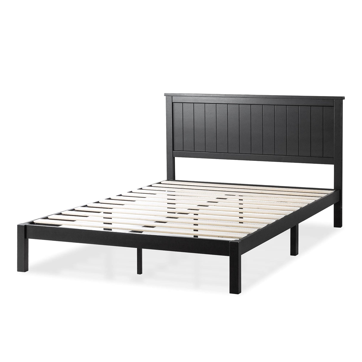 Cottage Style Platform Bed, Queen, Black