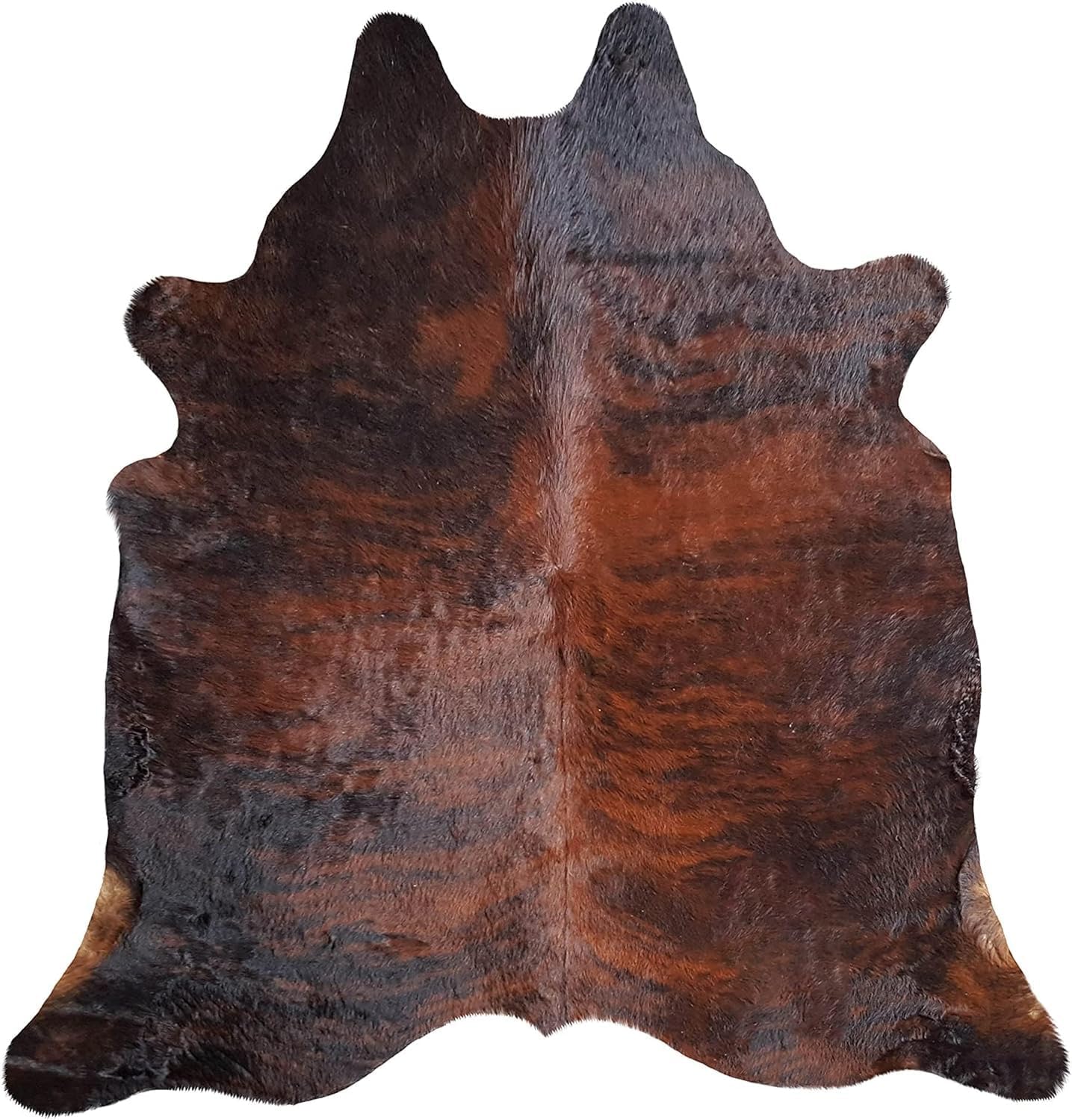 100% Genuine Dark Reddish Cowhide Rug - Modern Style Animal Skin Rug