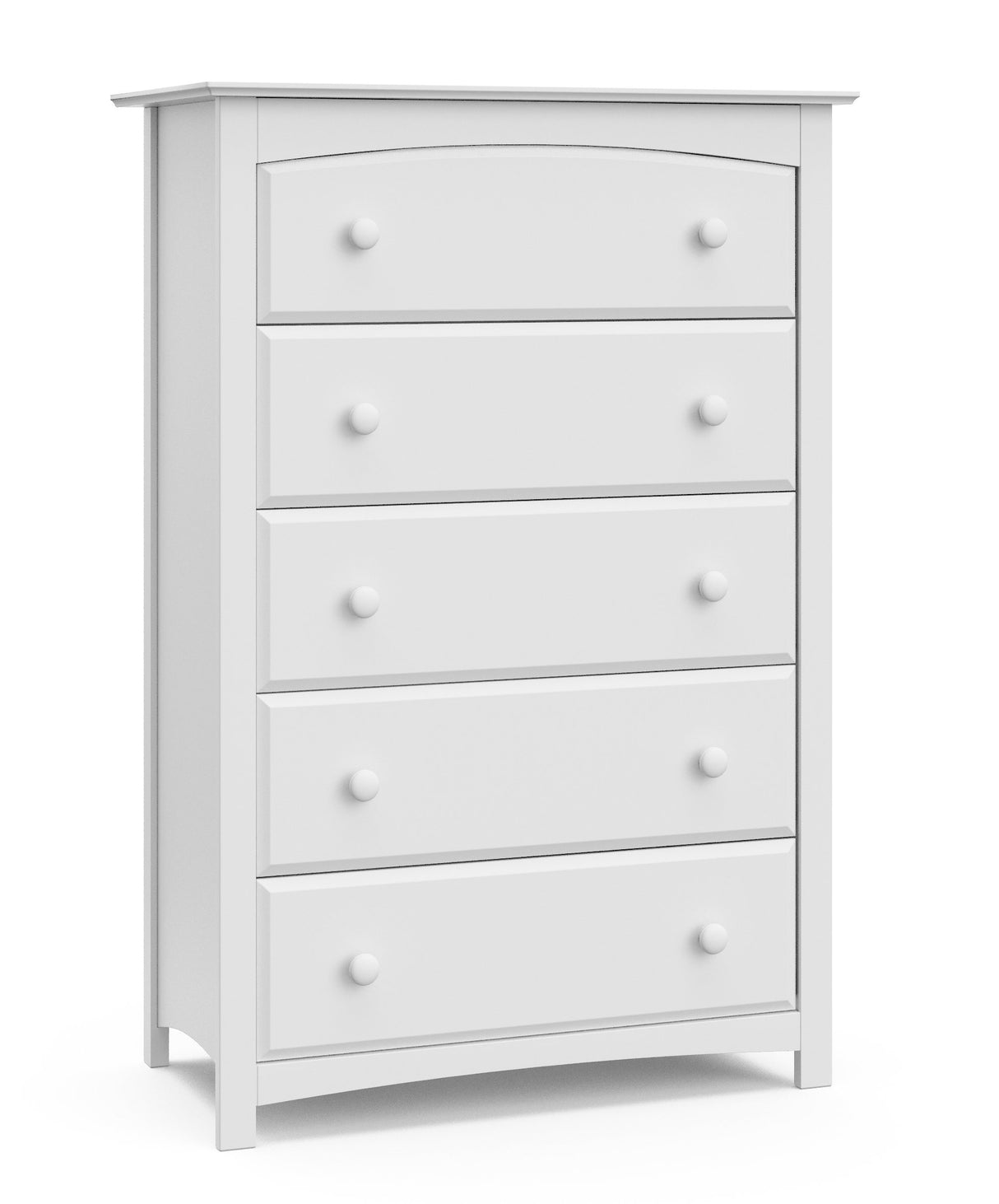 Kenton 5 Drawer Dresser (White) for Kids Bedroom, Nursery Dresser Organizer