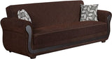 Empire Furniture USA Park Ave Collection Convertible Sofa Bed with Storage Space