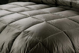 PUFF High Loft Down Indoor/Outdoor Water Resistant Comforter with Extra Strong Nylon Cover, Full/Queen, Taupe