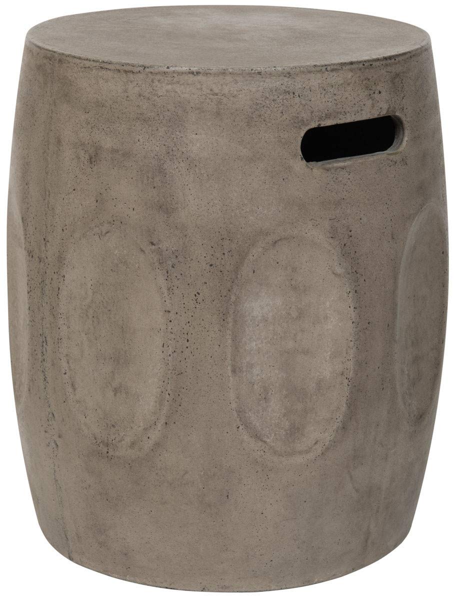 Outdoor Collection Zuri Modern Dark Grey Concrete Round Accent Table (Fully Assembled)
