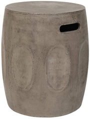 Outdoor Collection Zuri Modern Dark Grey Concrete Round Accent Table (Fully Assembled)