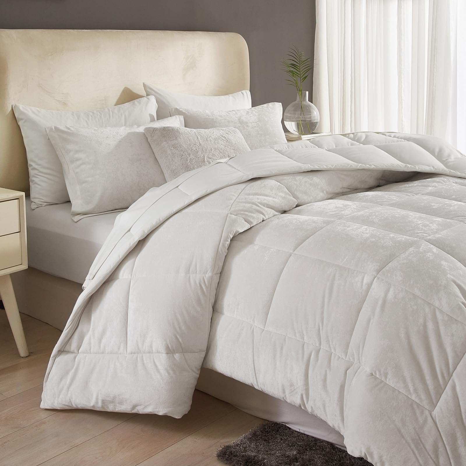 Velvet Comforter King 3-Piece Set - Luxury Soft Bedding