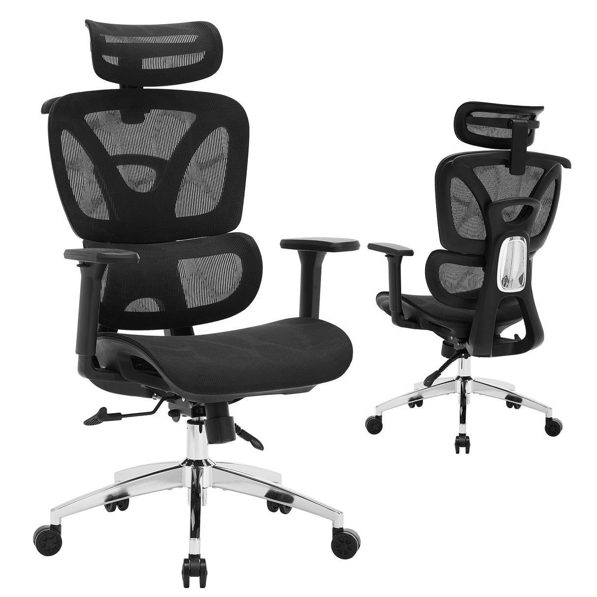 Office Chair, Reclining High Back Mesh Office Chair with Dynamic Lumbar Support,