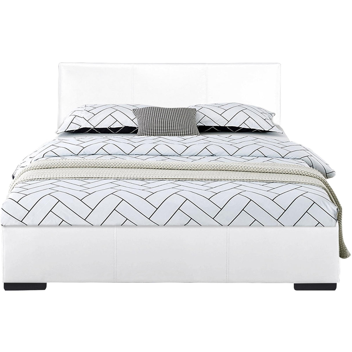 Abbey Platform Bed, White, King