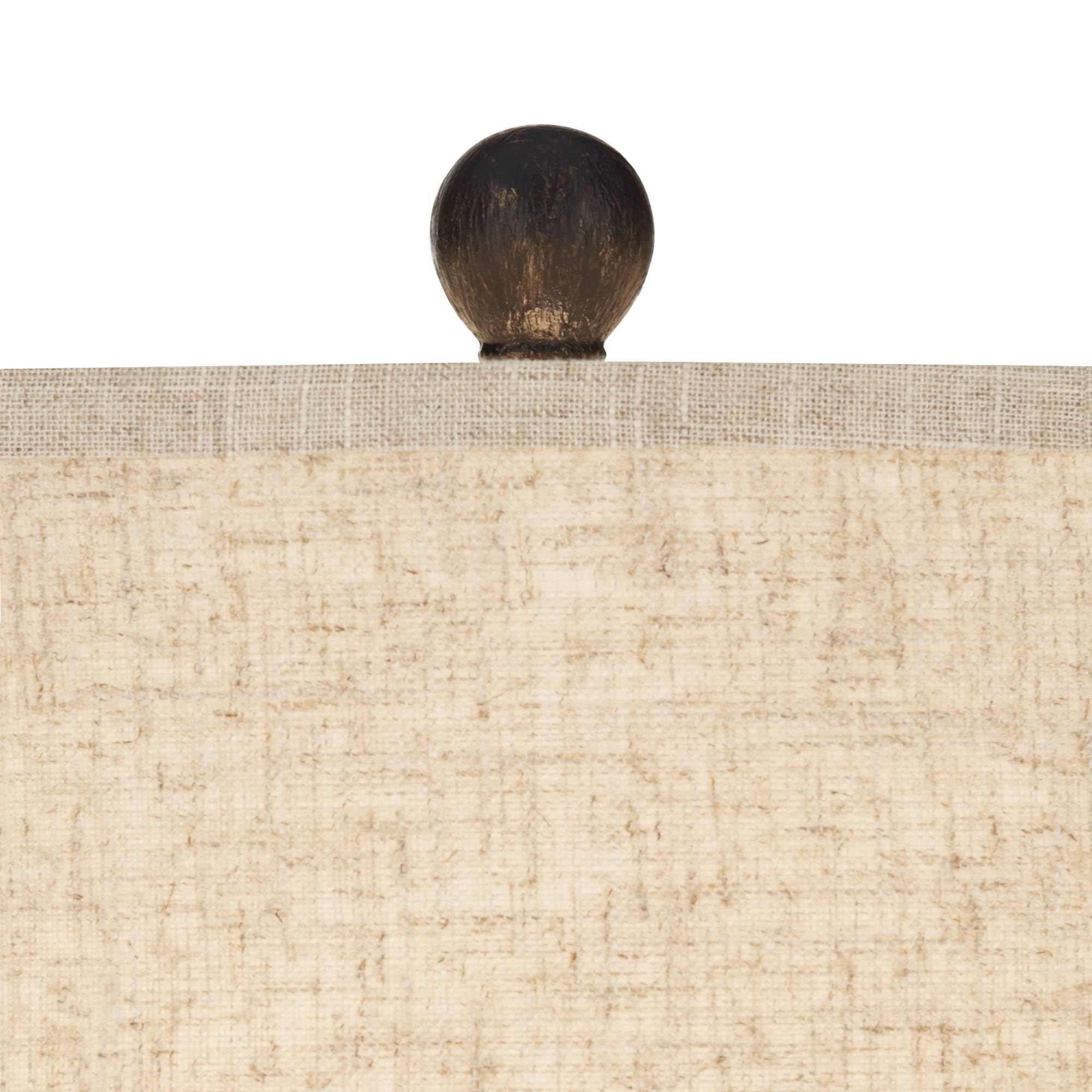 Mora 31" Coastal Farmhouse Table Lamp with Burlap Shade