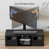 TV Stand with Mount and Power Outlet, Led Lights Entertainment Center