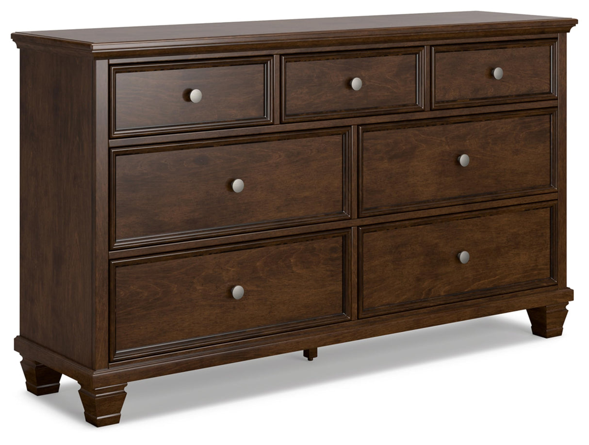 Danabrin Traditional 7 Drawer Dresser for Bedroom, Dark Brown