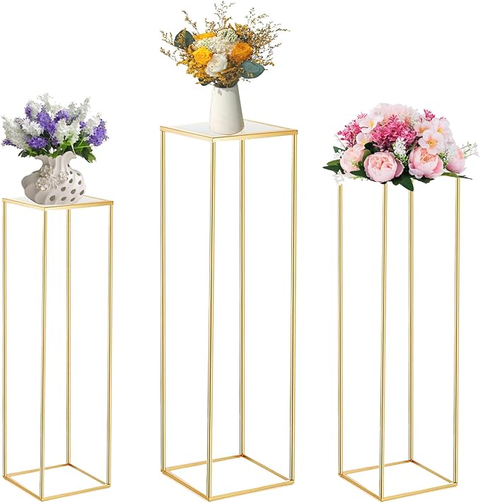 Cylinder Stands for Party, 3PCS Cylinder Pedestal Stand, Cilindros Para Fiestas Cake Table Stand