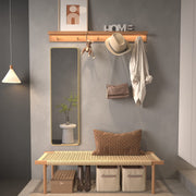 Gold Full Length Mirror Aluminum Framed, Modern Long Wall Mirror
