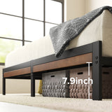 Kai Bamboo and Metal Platform Bed Frame with Headboard