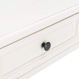 Home Collection Tate Distressed White 2-Drawer Bottom Shelf Console Table