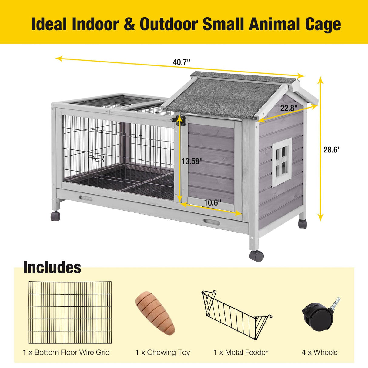 Rabbit Hutch Indoor Bunny Cage Outdoor Bunny House