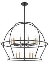 15 Light Black Chandelier