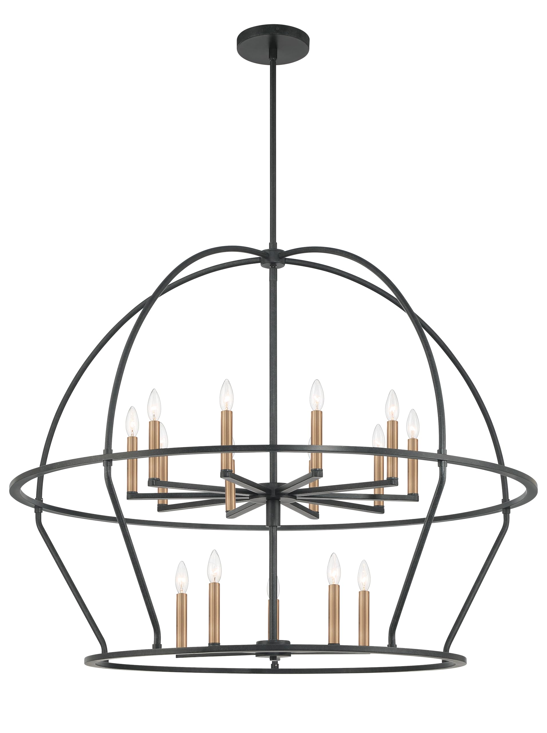 15 Light Black Chandelier