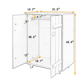 Wooden Wardrobe Cabinet with Hanging Rod,Storage Armoires with Doors Dresser