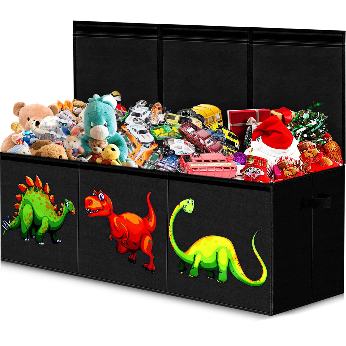 Large Toy Box Chest for Boys, Collapsible Sturdy Storage Bins with Lids