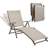 Outdoor Chaise Lounge Chairs for Outside, Aluminum Patio Lounger Pool Furniture